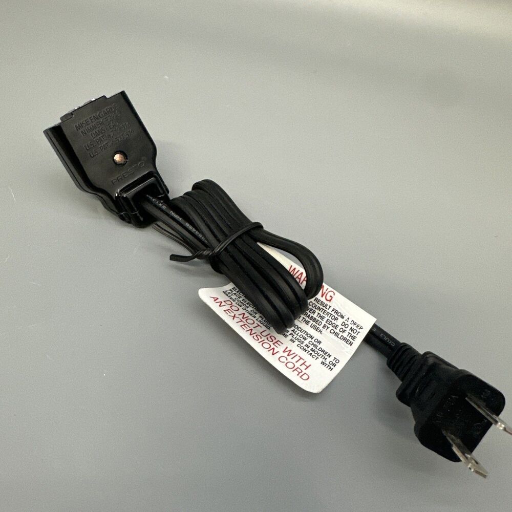 Presto 85691 09982 9982 0546607 0541106 Deep Fryer Magnetic Cord Genuine